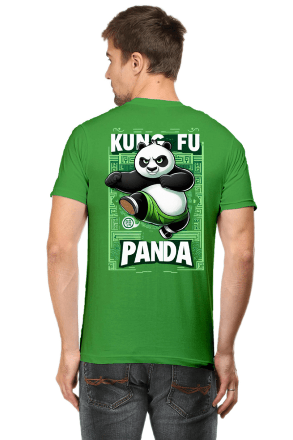 Panda Poo Power - Green Round Neck Classic T-Shirt