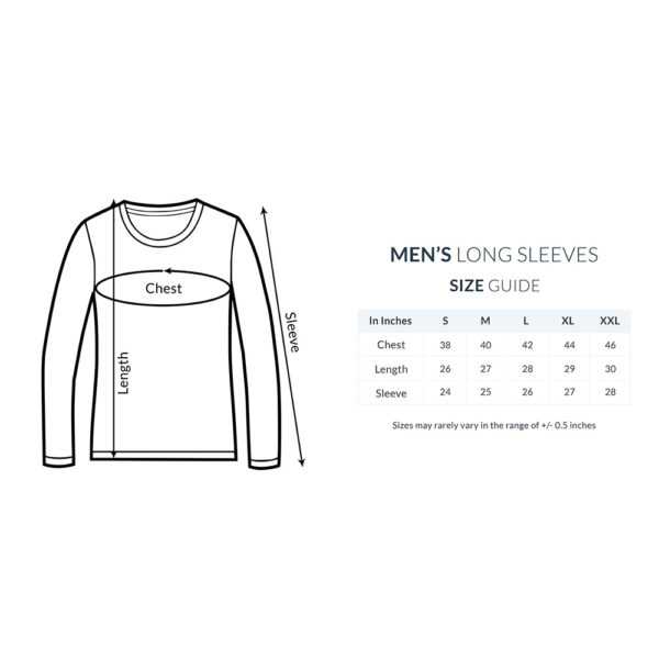 Mother and Child Embrace - Size Chart Navy Blue Long Sleeve T-Shirt