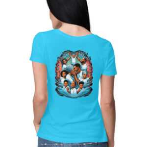 Family Bond T-Shirt | Back Sky Blue Unity Design - Fearless Fit